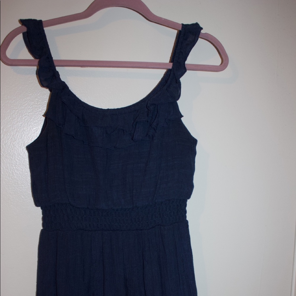 Off the shoulder navy dress